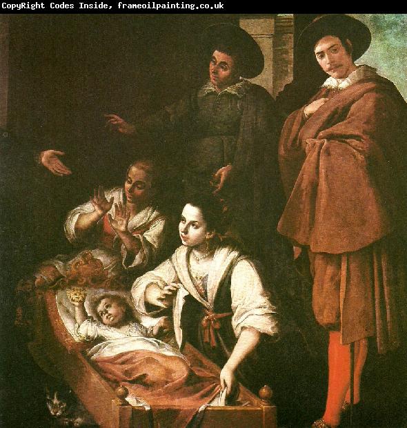 Francisco de Zurbaran birth of st. pedro nolasco